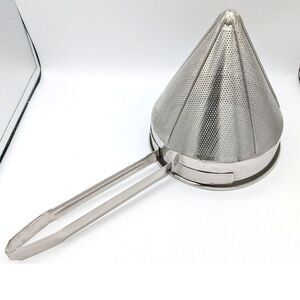 China Cap Strainer Chinois 9" Mesh Course Juicing Stainless Steel Cone Style